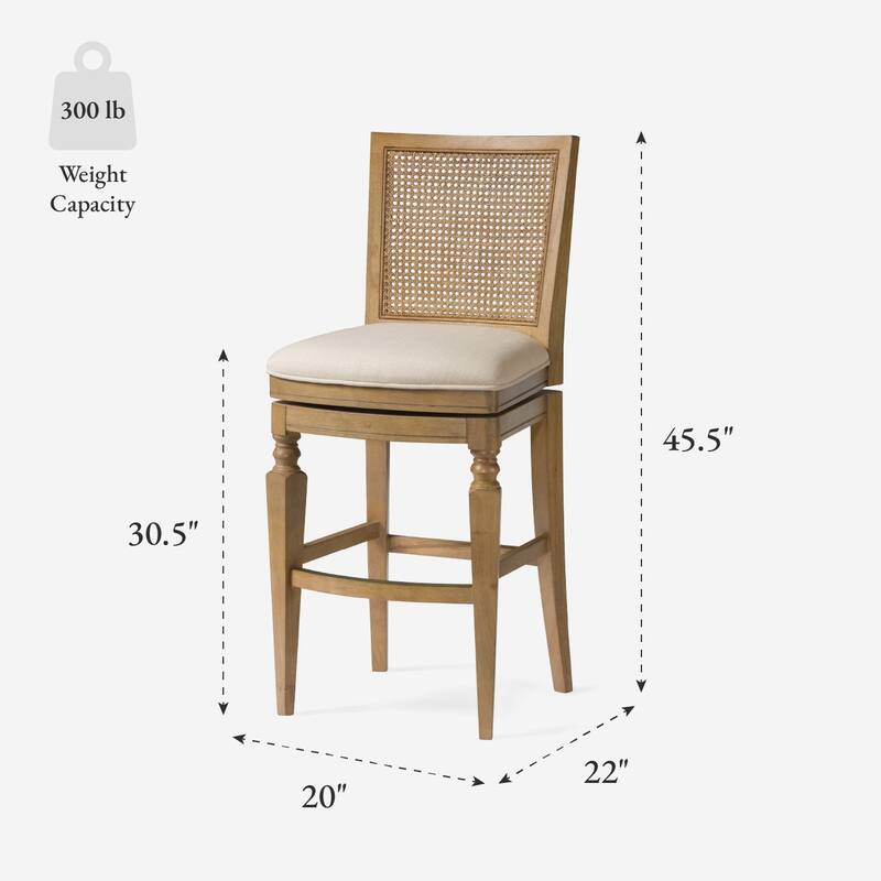 Maven Lane 31" Sonoma Swivel Bar Height Kitchen Stool