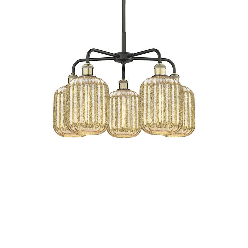 Innovations Lighting 516-5CR-18-26 Preston Chandelier Preston 5 Light - Black Antique Brass / Mercury