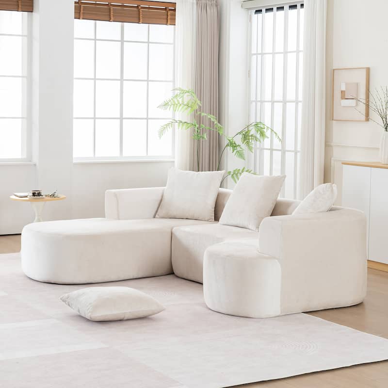 Modular Sectional Sofa with L-Shape Chaise,Cloud Sectional Modern Sleeper Couch with Deep Seat,Sponge Compression Sofas