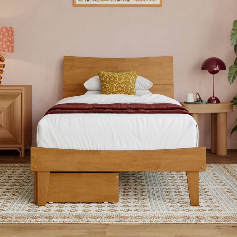 Phoenix Wood Platform Bed with Storage Drawers