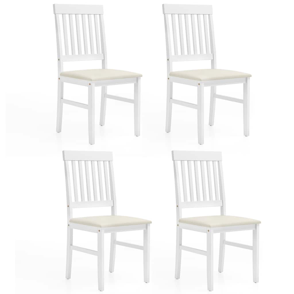 Rubber Wood Dining Chairs Set of 4