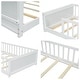 preview thumbnail 25 of 45, Twin Size Wood Floor Platform Bed with Built-in Book Storage Rack