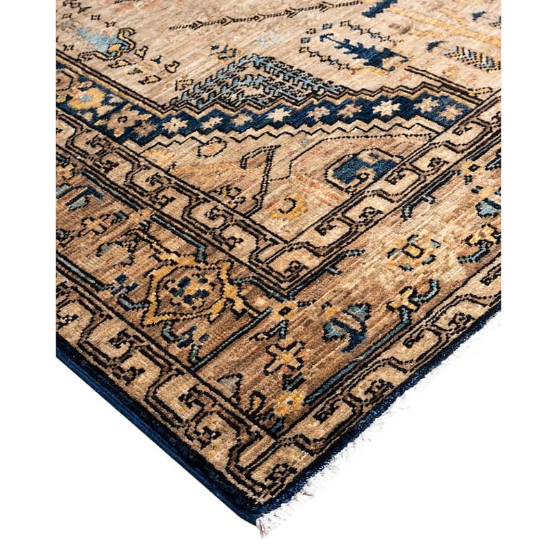 Serapi One-of-a-Kind Hand-Knotted Area Rug - Brown, 4' 2" x 5' 10" - 4' 2" x 5' 10"