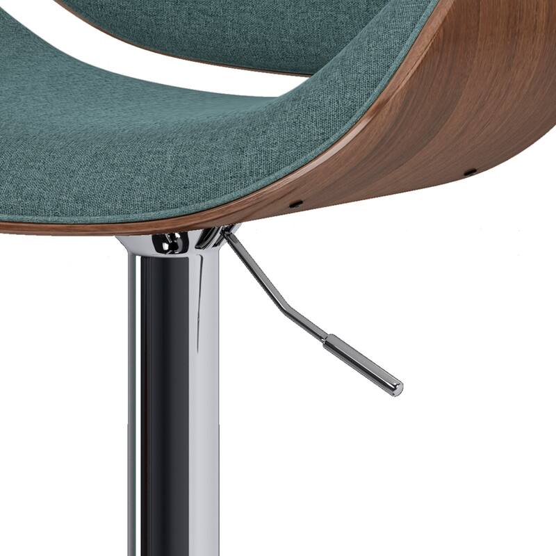 WYNDENHALL Avondale Mid Century Modern Bentwood Adjustable Swivel Bar Stool - 20.9 W x 20.5 D x 45.3 H