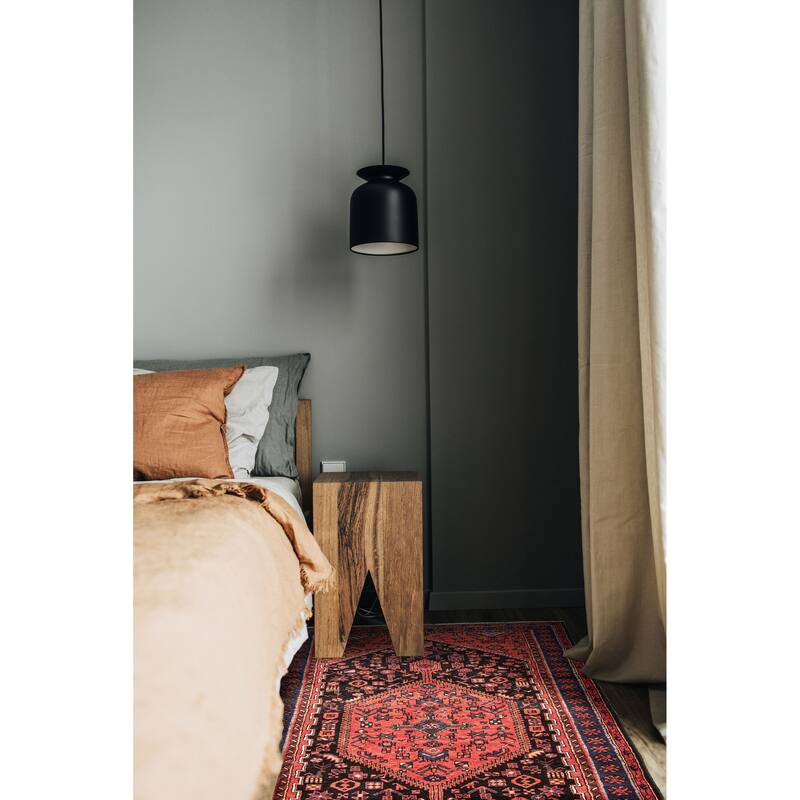 ECARPETGALLERY Hand-knotted Anadol Black Wool Rug - 4'7 x 7'4