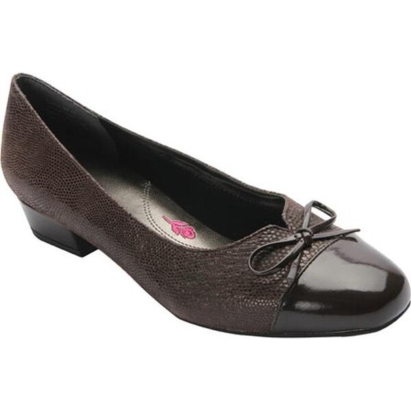 Shop Ros Hommerson Women's Tawnie Pump Brown Snakeskin/Patent Leather ...