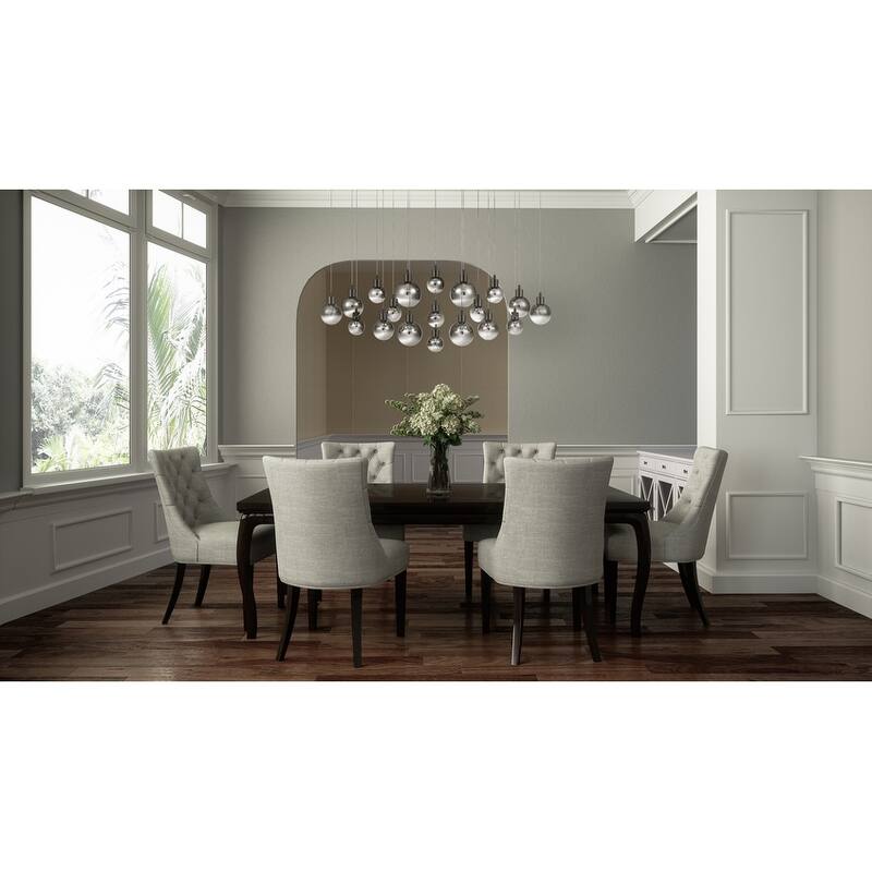 Shadow LED Island Chandelier in Black Chrome