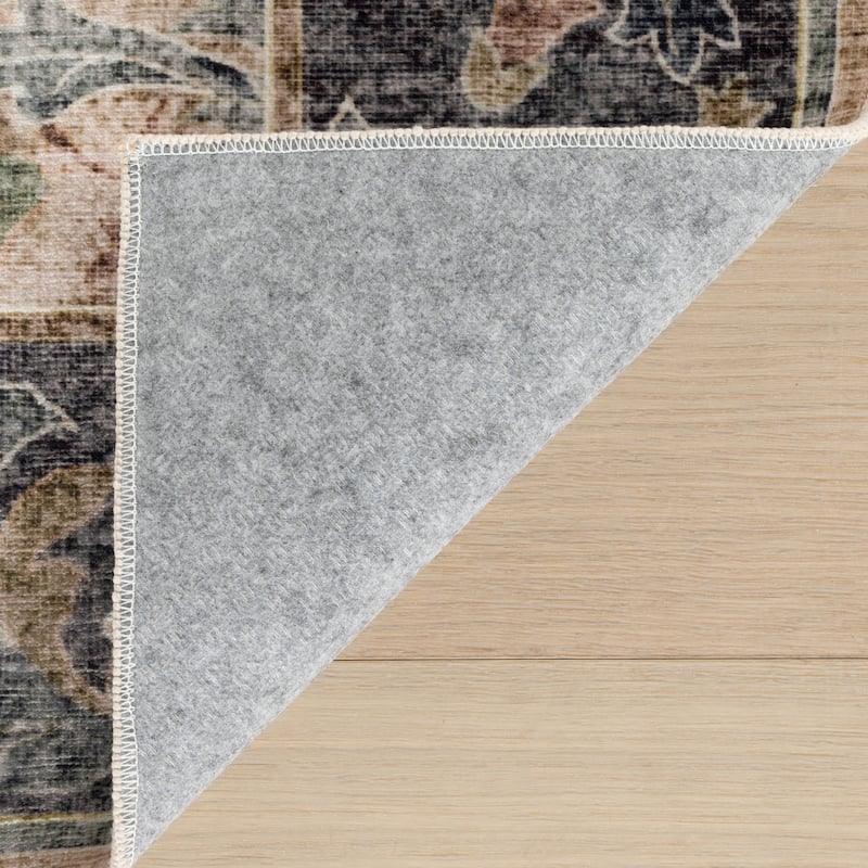 Nuloom Carivelle Floral & Paisley Washable Rug