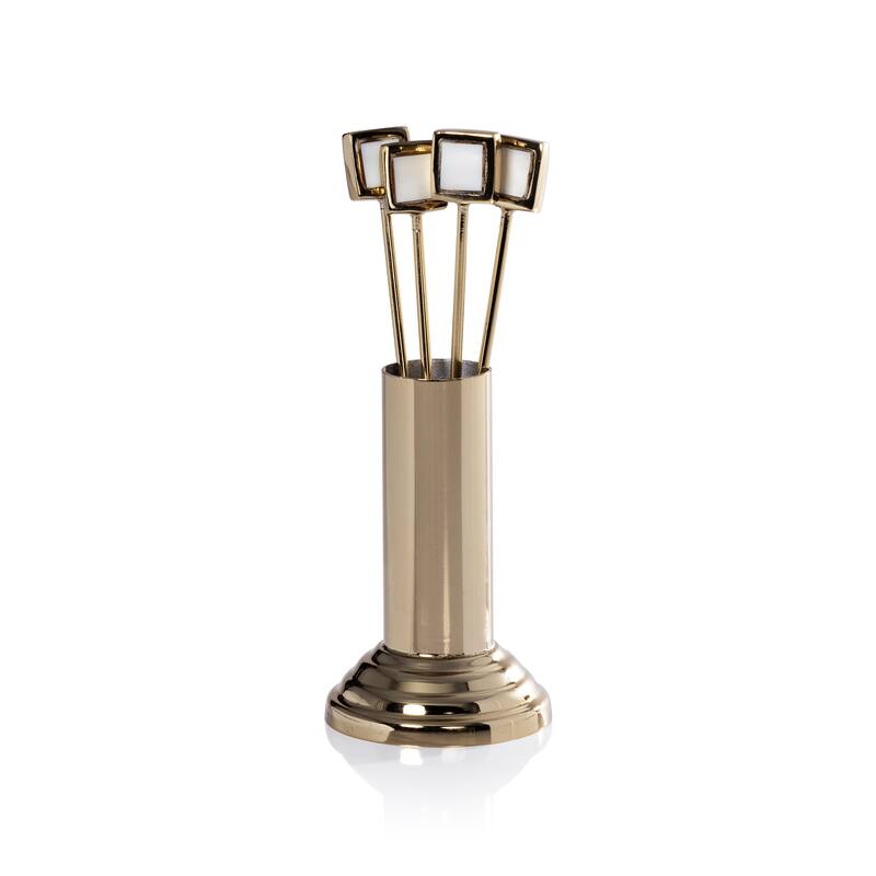 Spiga 4-Piece Set Cocktail Picks with Stand