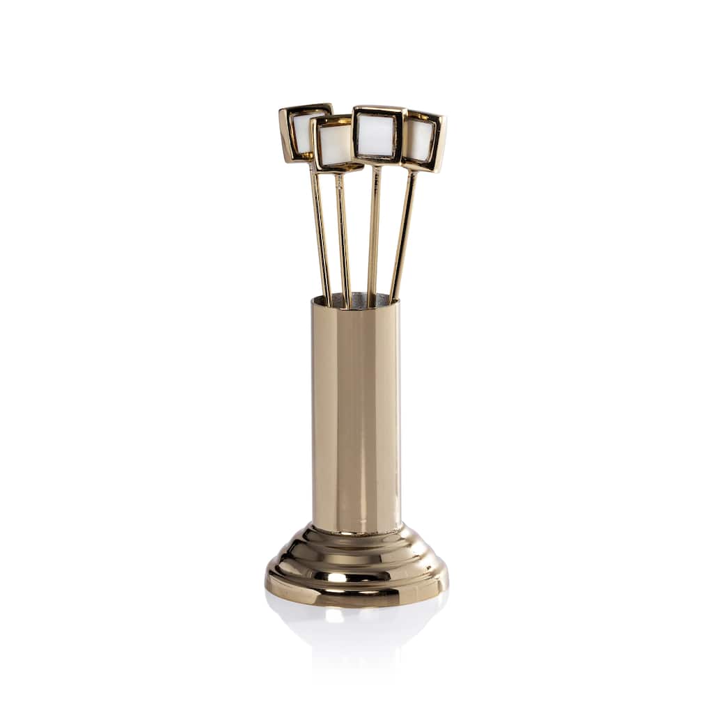 Spiga 4-Piece Set Cocktail Picks with Stand