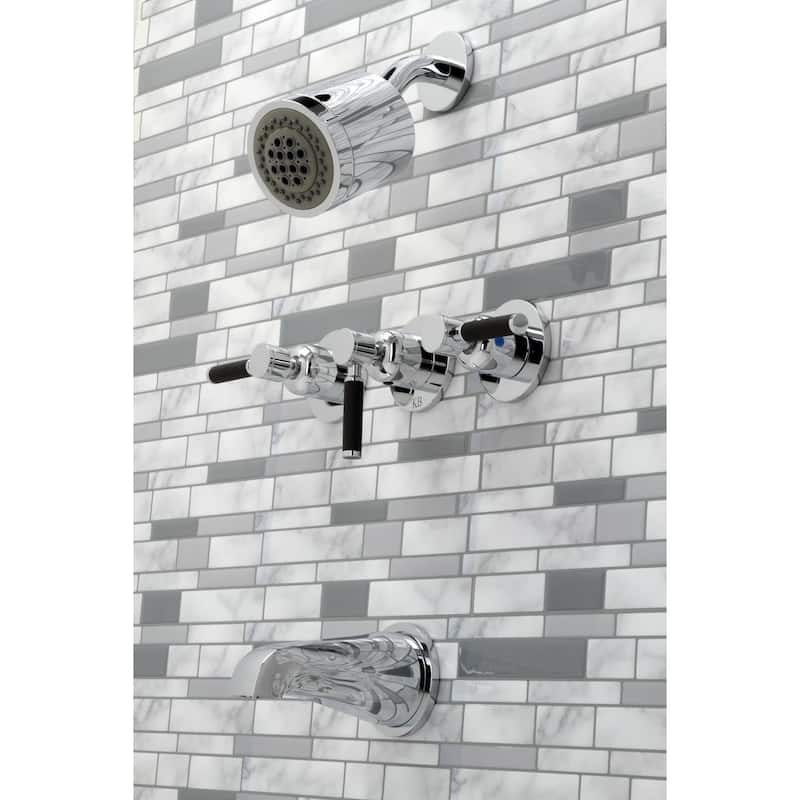 Kingston Brass Kaiser Tub and Shower Trim Package with 1.8 GPM Multi