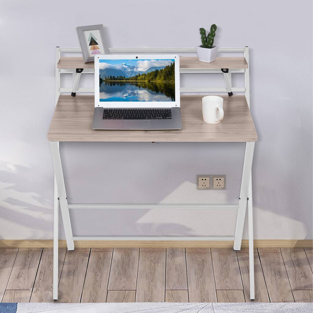 Small 32 Inch Computer Desk Folding Study Desk For Small Space Home Office Desk Laptop Writing Table