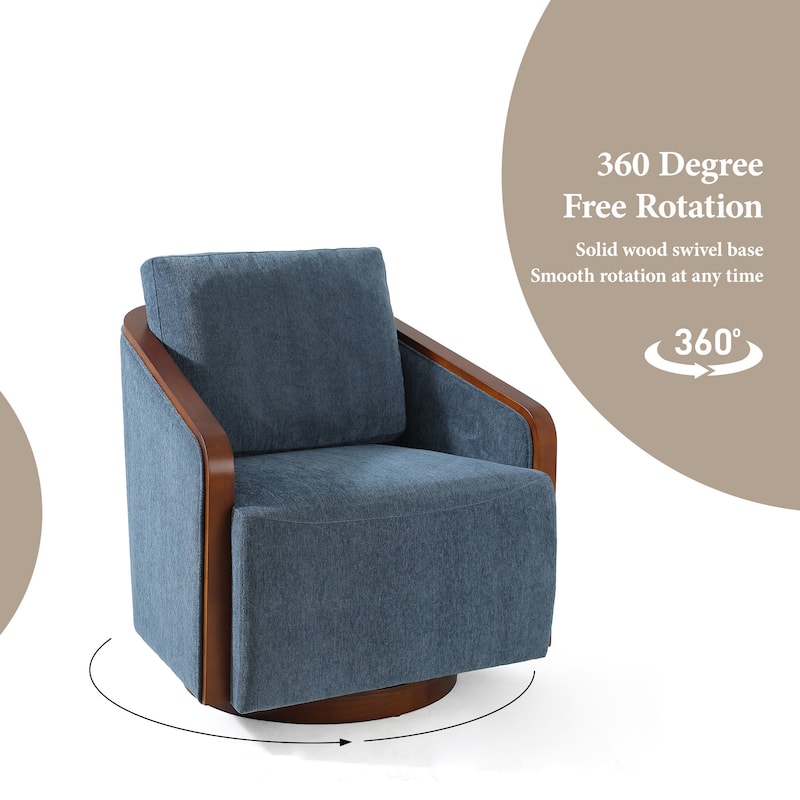 Modern Upholstered Swivel Accent Chair