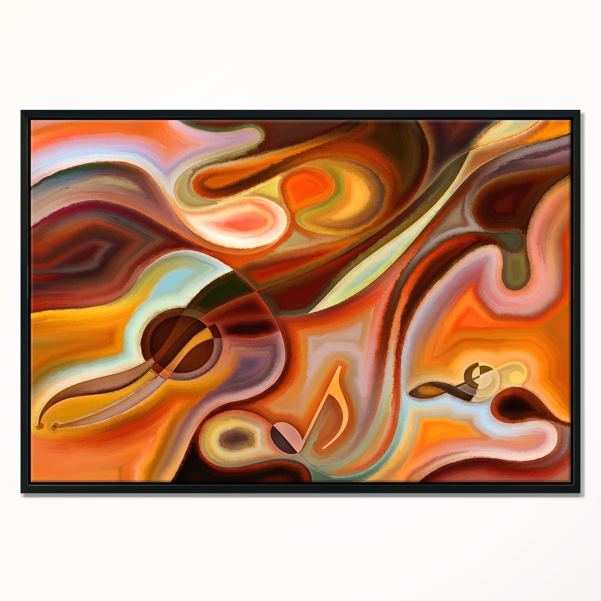 Shop Designart Music Dreams Abstract Framed Canvas Art Print
