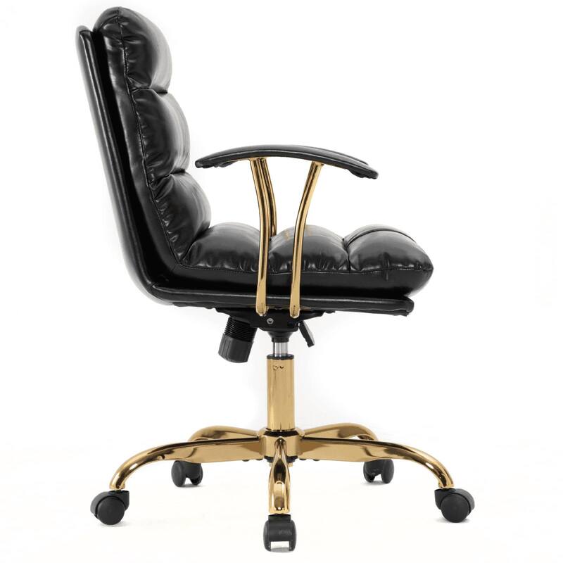 Regina Modern Executive Adjustable Office Chair Padded Leather with Tilt & 360° Swivel for Home Office Conference Work