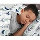 preview thumbnail 4 of 4, Woodland Arrow Collection Boy or Girl 2-piece Twin-size Comforter Set - Navy Blue Mint Grey and White