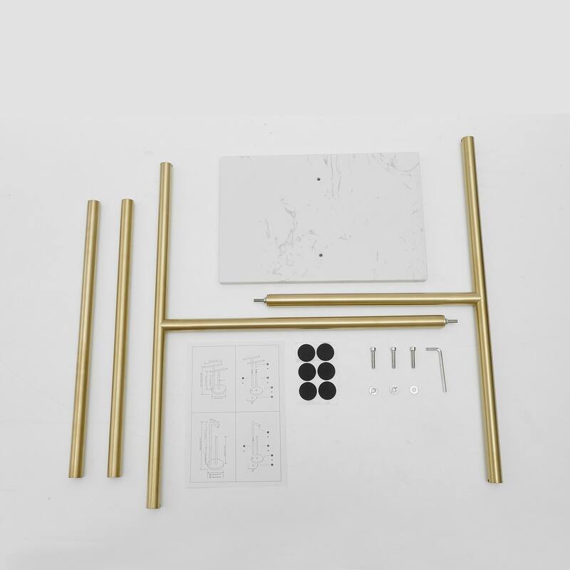 2-Tier Freestanding Towel Racks with Marble Base