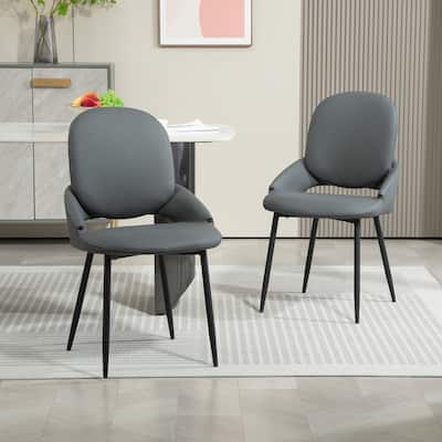 XINMICS Faux Leather Upholstered Dining Chairs Set of 2/4/6
