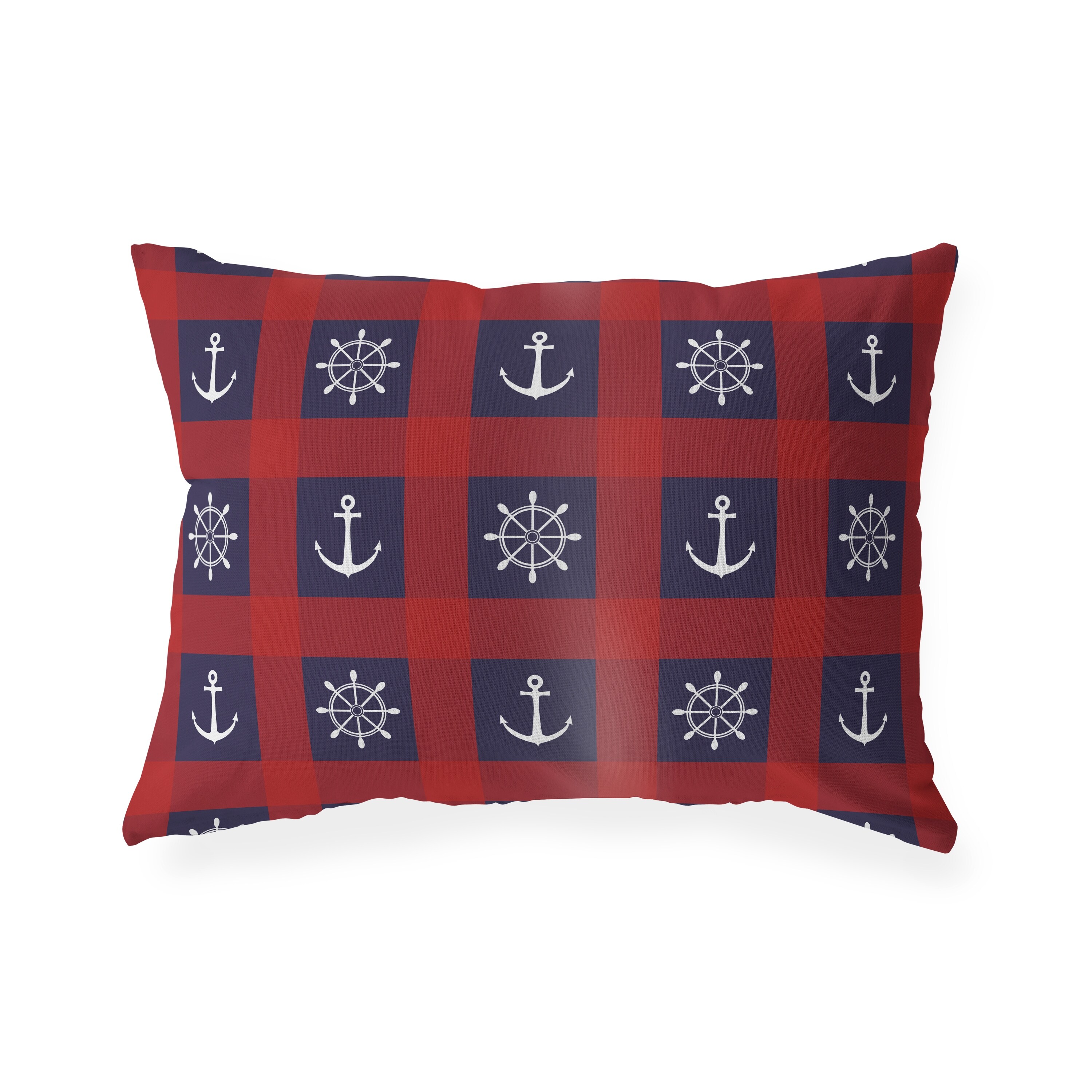 red anchor pillow