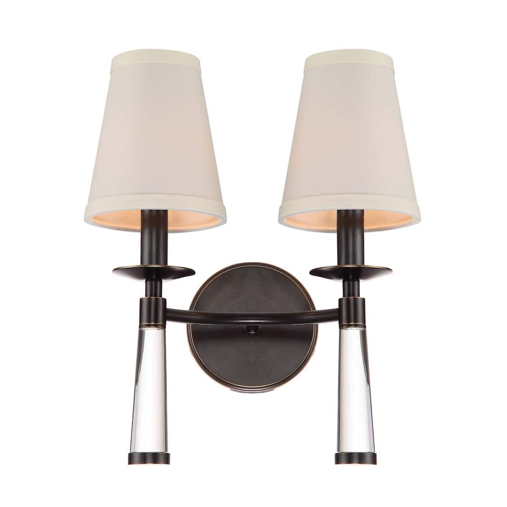 Crystorama Lighting Group Baxter 2 Light 15" Tall Wall Sconce