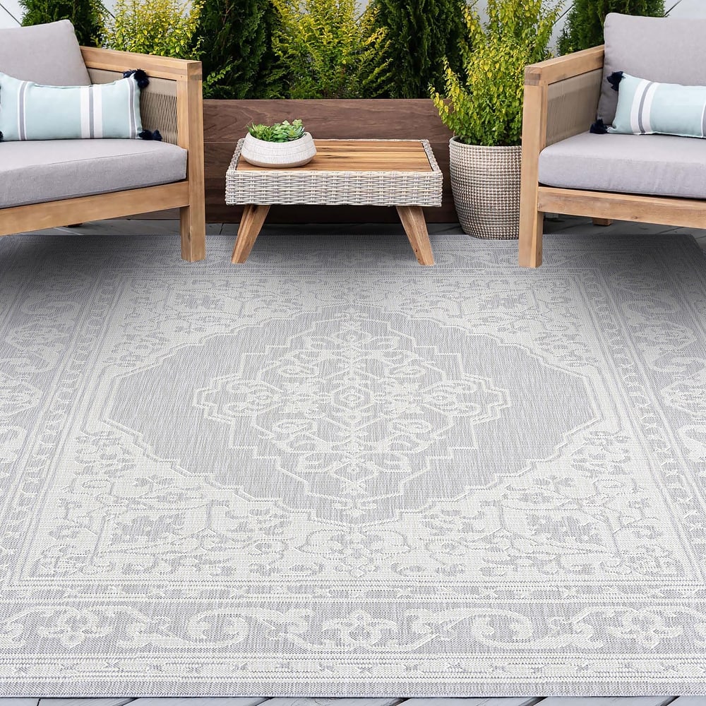 Exo Coastal Oriental Indoor/Outdoor Area Rug