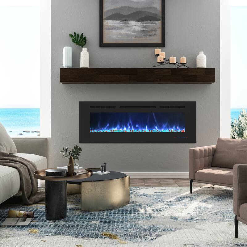 Clihome 50" Built-in and Wall-Mounted Electric Fireplace - 50 in.