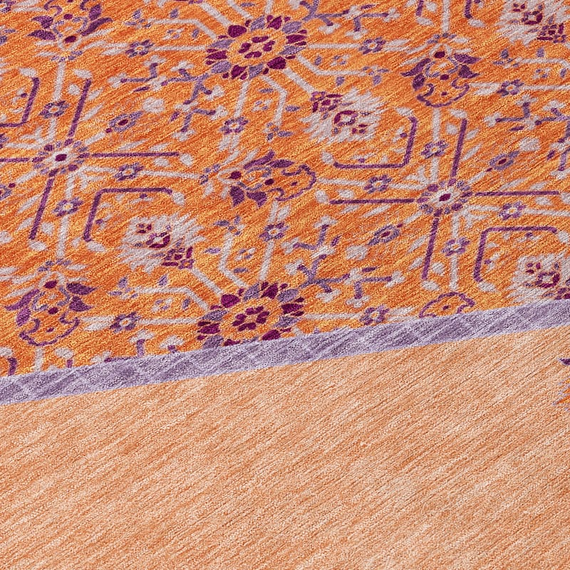 Machine Washable Indoor/ Outdoor Traditional Chantille Rug
