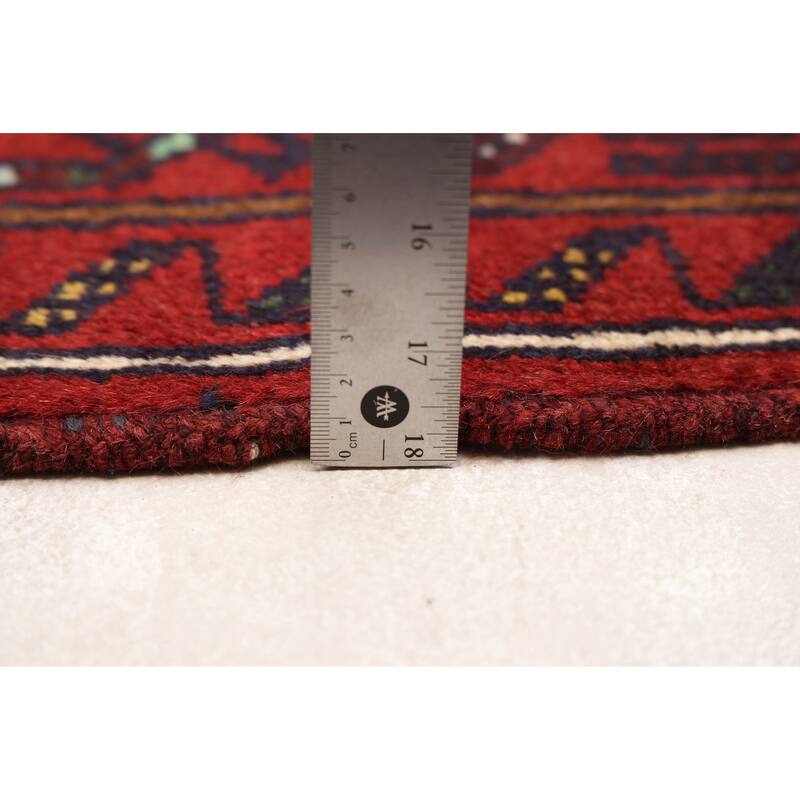 ECARPETGALLERY Hand-knotted Baluch Dark Navy, Red Wool Rug - 3'3 x 6'4