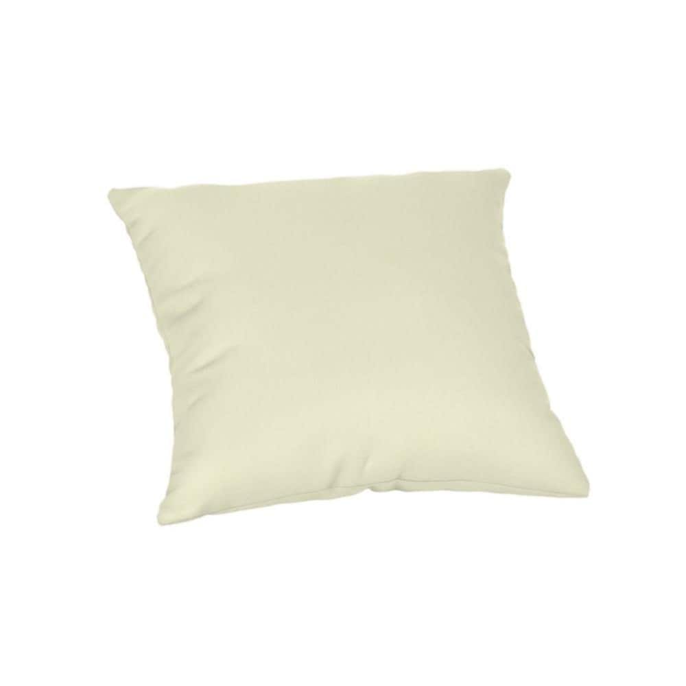 Sunbrella Solid Fabric 1-Piece Indoor/Outdoor Square Throw Pillow, 15"W x 15"L