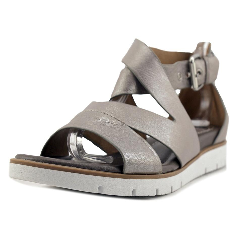 Shop Sofft Mirabelle Women Open Toe Leather Silver Gladiator