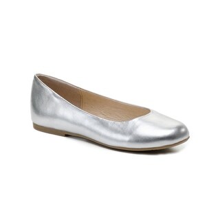Girls silver ballet flats clearance