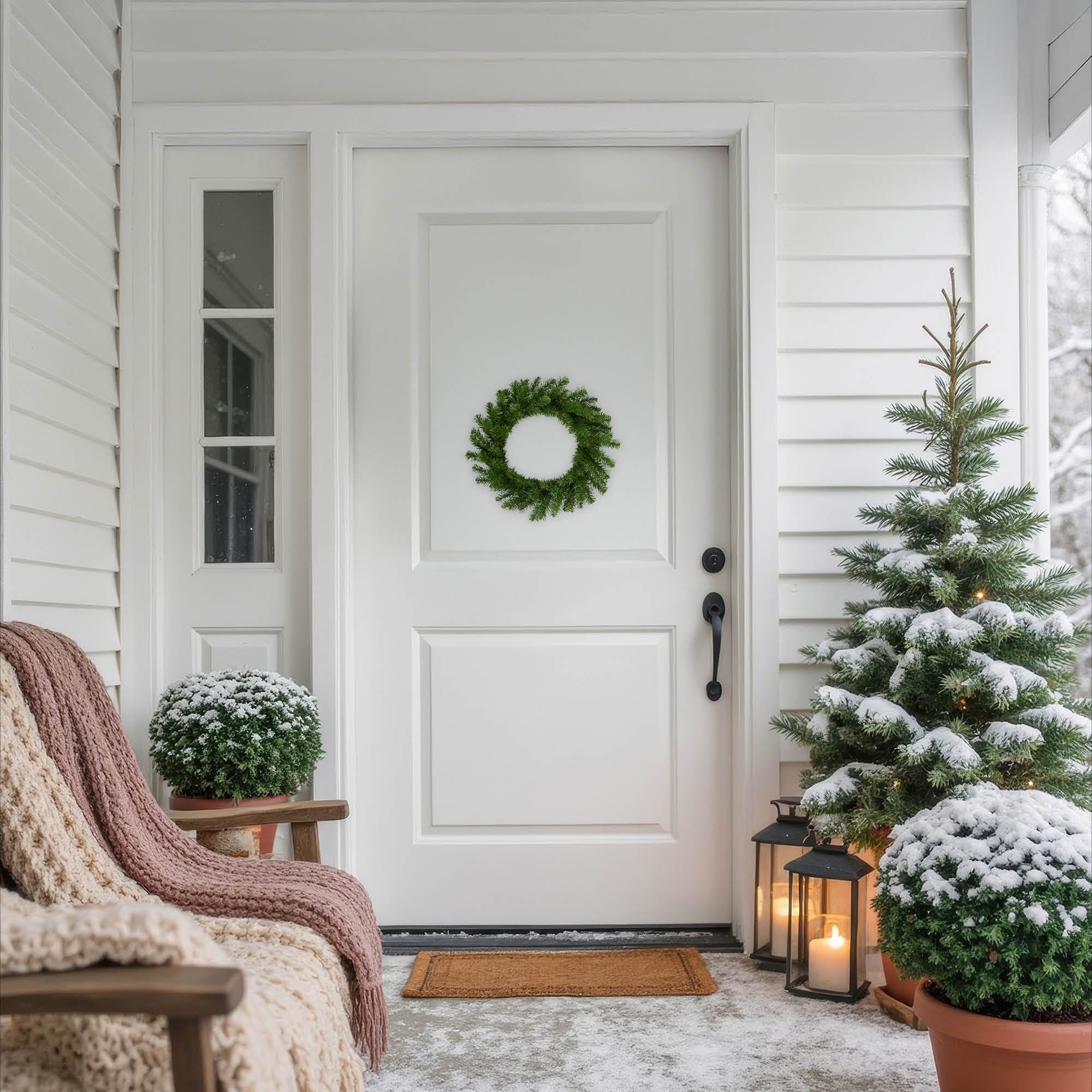 Deluxe Dorchester Pine Artificial Christmas Wreath - 18 - Unlit