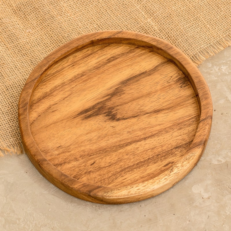 Novica Handmade Little Pleasures Wood Snack Plate