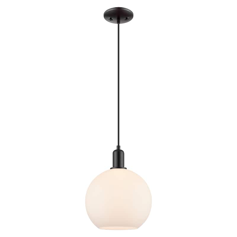Innovations Lighting Endless Possibilities Arcadia - Athens - 1 Light 10" Cord Hung Mini Pendant - Matte White/Matte Black