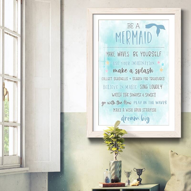 Be a Mermaid-Premium Framed Print - Ready to Hang