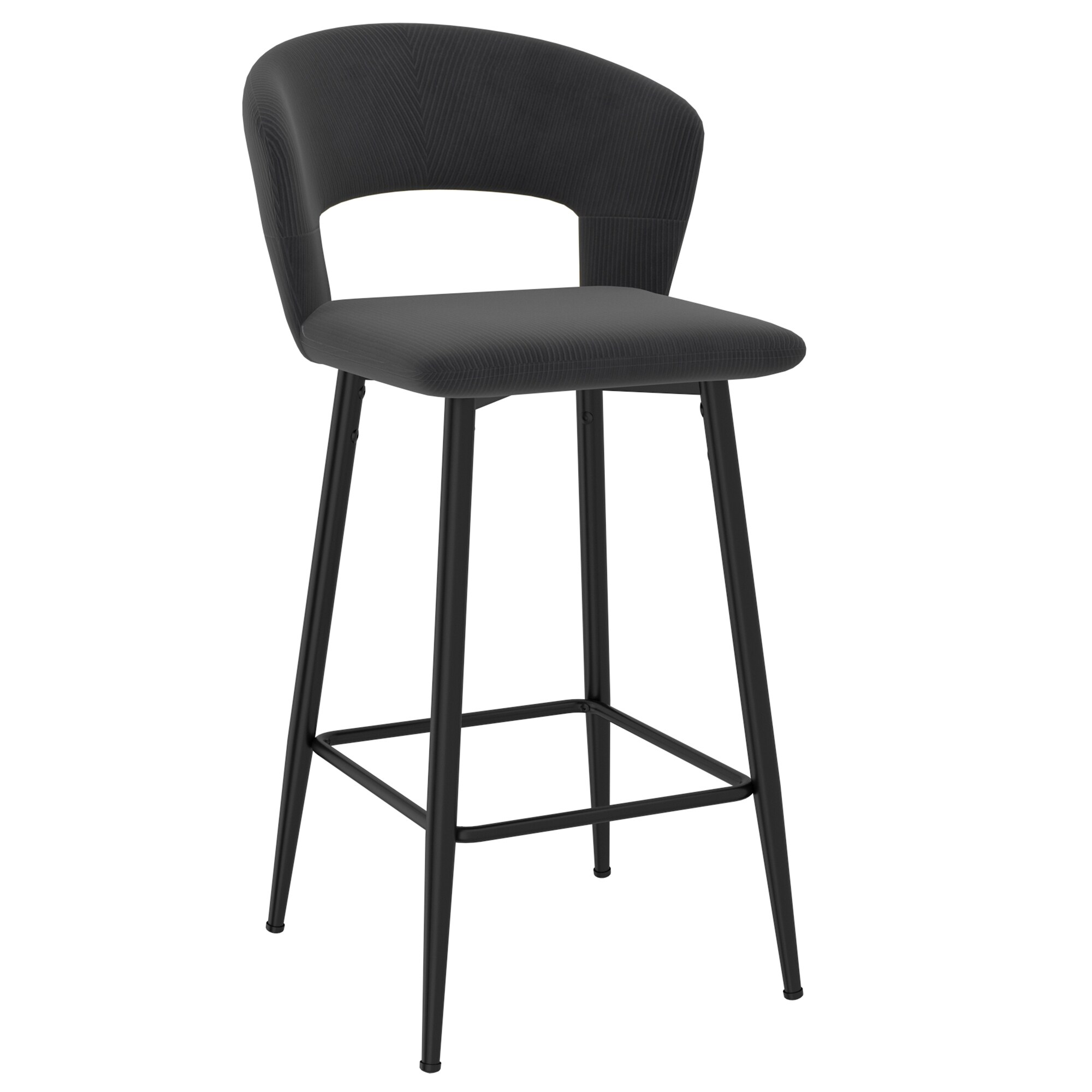 Set of 2 Modern Velvet 26'' Counter Stool - On Sale - Overstock -  31128527