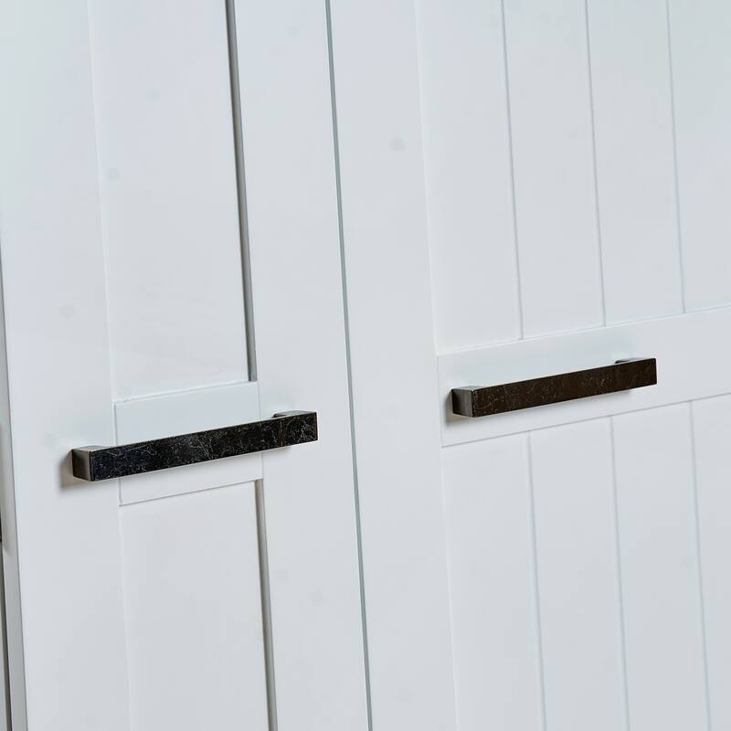 Freestanding Pantry Cabinet with Doors and Adjustable Shelves