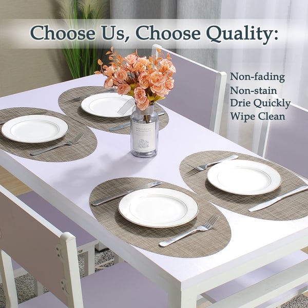 Silicone Placemats Oval Placemats for Dining Table Non-Slip