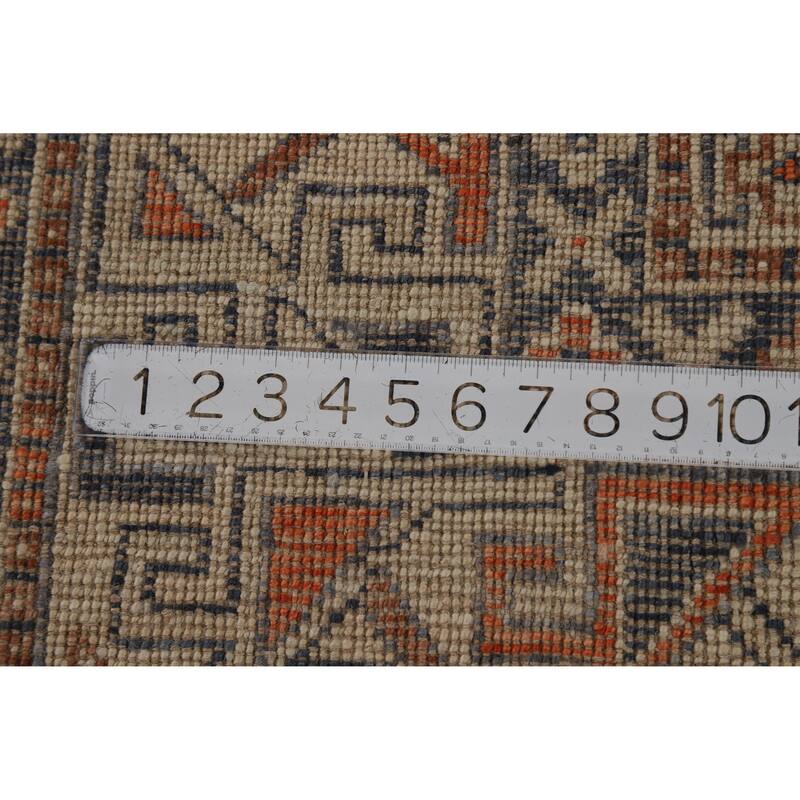 Hand Knotted Oriental 100% Wool Carpet Transitional Tribal Oranges & Rust Oushak Area Rug - 8' 11'' X 6' 5''