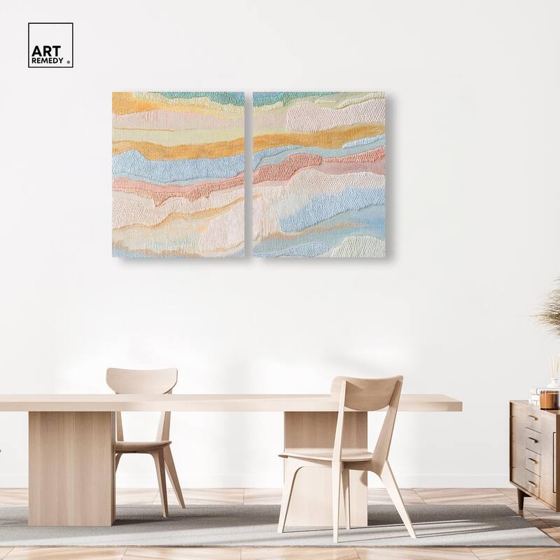 Morning Calm III Canvas Set of 2 by Art Remedy, Gallery Wrapped