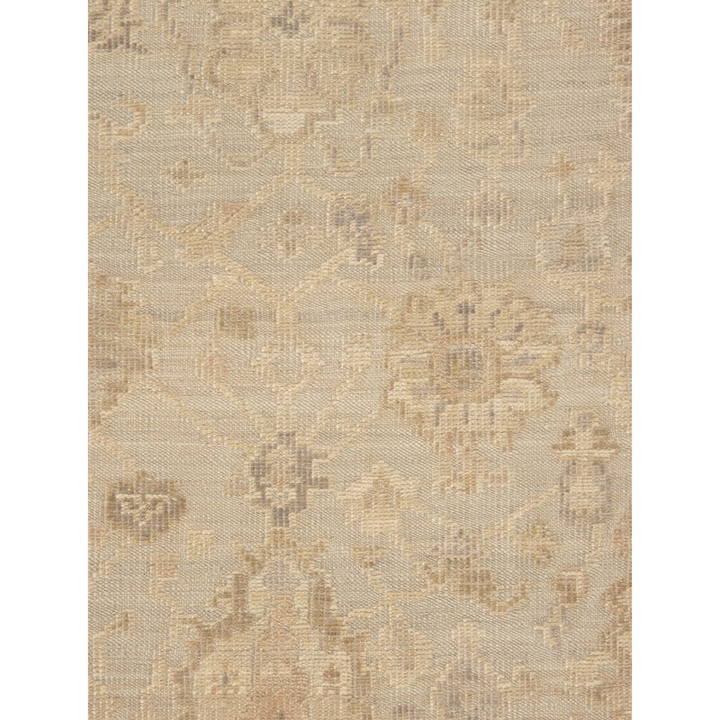 Pasargad Home Oushak Hand-Knotted Blue Wool Area Rug