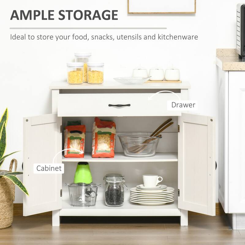 Farmhouse Style Barn Door Sideboard Buffet Cabinet