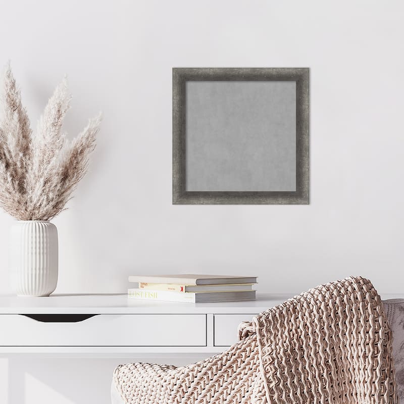 Amanti Art Burnished Concrete Narrow Framed Magnetic Board