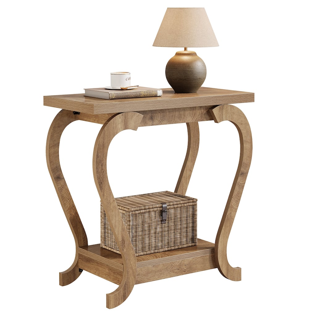 End Side Couch Table 2-Tier Nightstand for Living Room Bedroom