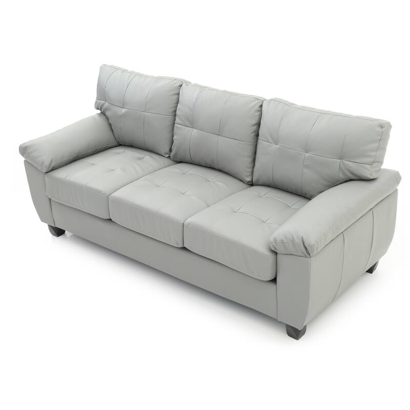 Sophisticated Gray Sofa with Padded Arms