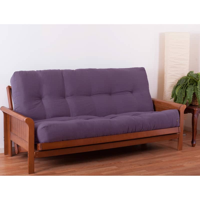 10-inch Thick Twill Futon Mattress (Twin, Full, or Queen) - Grape - Queen