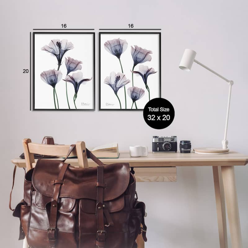 Stupell Bountiful Dusk Lilies Framed Giclee Art Design By Albert Koetsier (Set of 2)