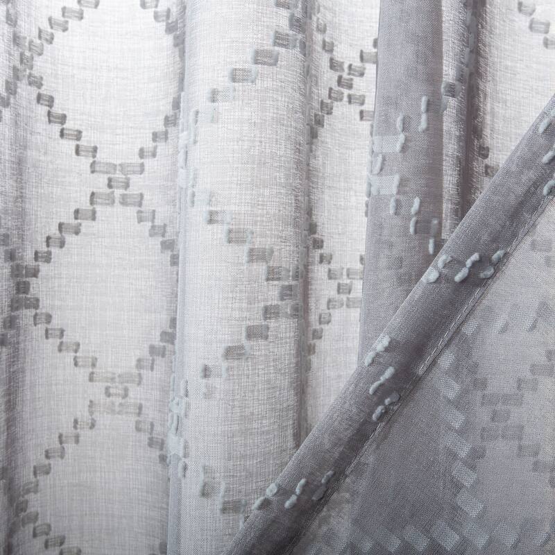SAFAVIEH Pirkko Semi-Sheer Window Curtain Panel