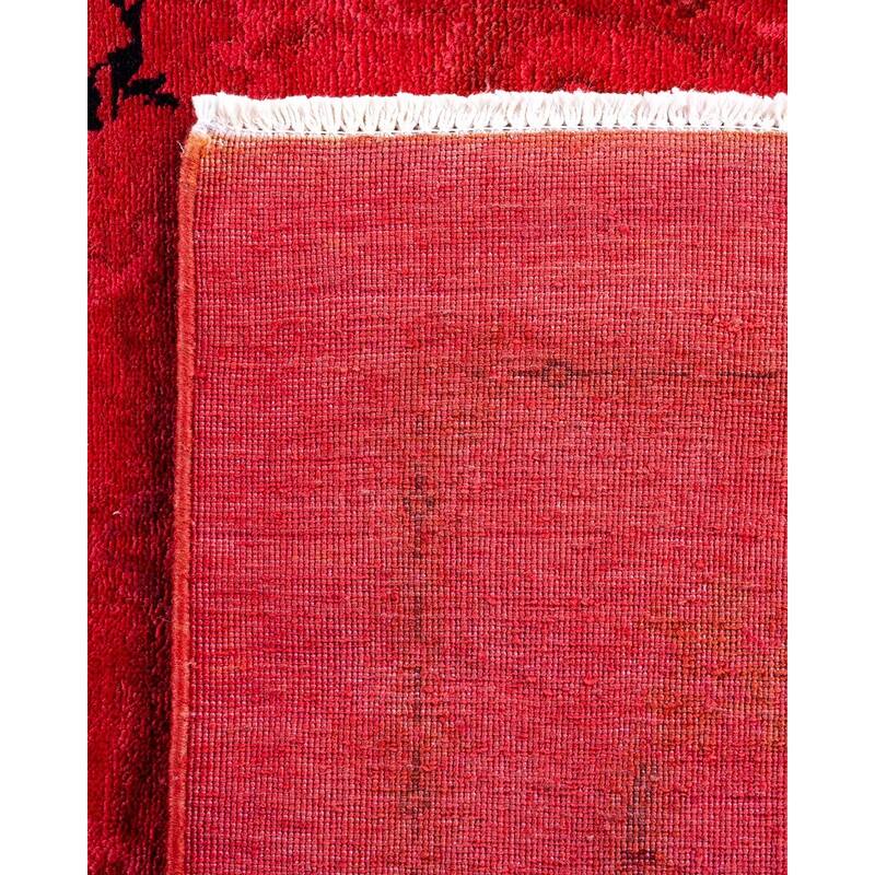 Contemporary Overdyed Wool Hand Knotted Area Rug - 4' 1" x 6' 2"