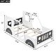 preview thumbnail 17 of 21, Twin Size Classic Car-Shaped Platform Bed With Wheels